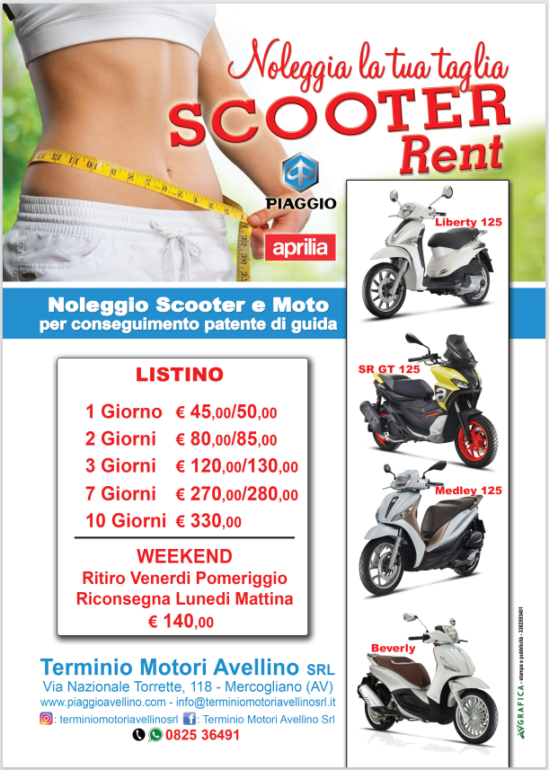 Noleggio Moto Piaggio Avellino