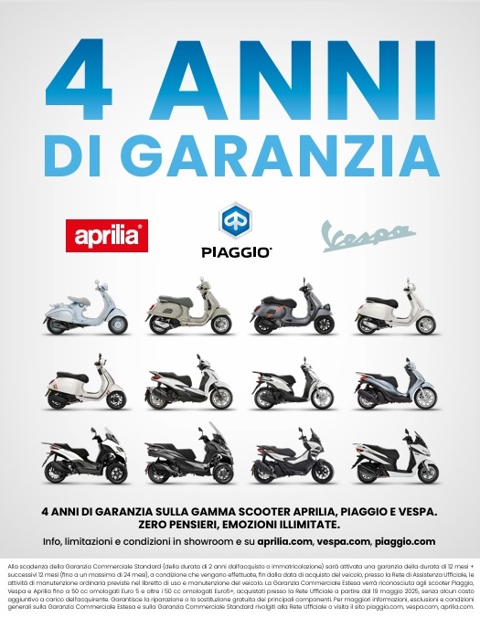 4 anni di garanzia