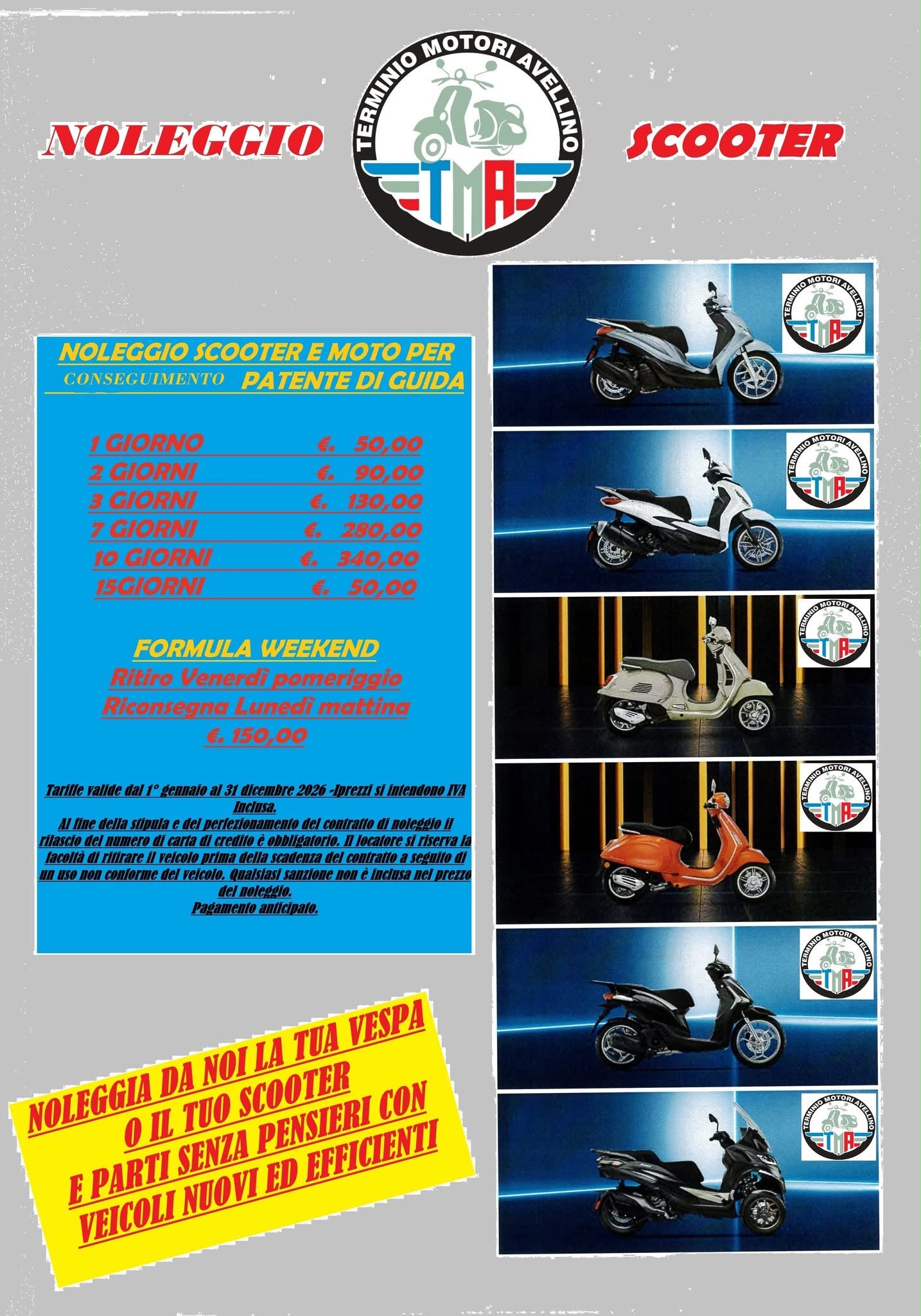 Noleggio Moto Piaggio Avellino